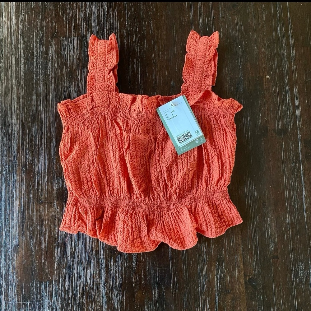 H&M Kids Orange Smocked Tank Top
